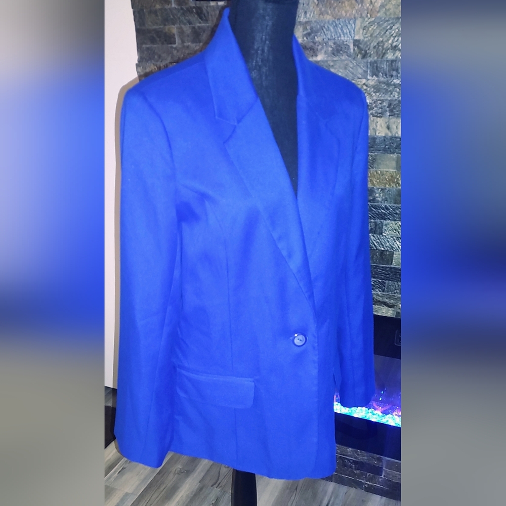 Elegant Royal Blue Women's Blazer Size 12 NEW without Tags